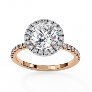 Round Halo Engagement Ring